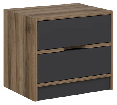 Produktbild von Legnago - Nachttisch, 54x40x47h cm Anthrazit, 4 Schubladen