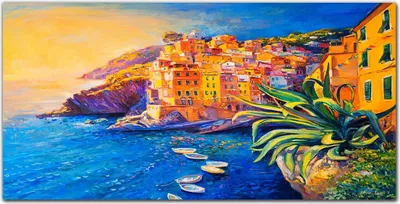 Produktbild von Coloray Bild aus Leinwand 120x60 Leinwand Dekoration -  Stadt