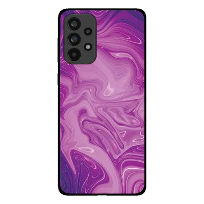 Produktbild von Smartphonica Handytasche für Samsung Galaxy A73 5G mit Marmordruck - TPU Rückseite Fall Marmor Design - Lila