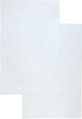 Produktbild von NatureMark 2er Pack Badvorleger Badematte |  | 100% Baumwolle | 50 x 80 cm | Duschvorleger Duschmatte Doppelpack | Farbe: Natur/Creme