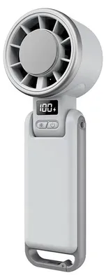 Immagine prodotto di Ventilatore portatile, con flusso d'aria potenziato, funzione di raffreddamento "effetto ghiaccio", colore bianco