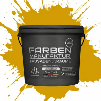 Produktbild von Farben Manufaktur Silikonharz-Fassadenfarbe – Honiggelb RAL 1005 – 10 L