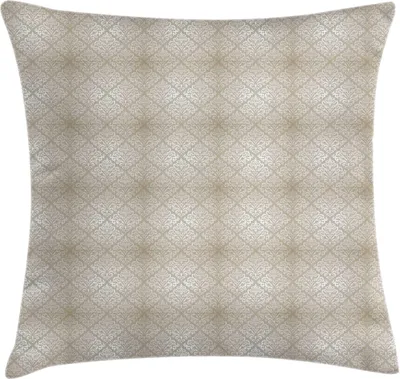 Produktbild von ABAKUHAUS Barock- Kissenbezug, Antike Königs Ornamente Vintage inspirierte Monotone Damast, 50 x 50 cm, Eischale Tan