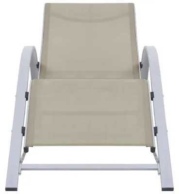 Produktbild von vidaXL Sonnenliege Textilene und Aluminium Creme