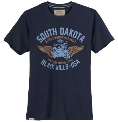 Produktbild von Redfield Übergrößen T-Shirt Vintageprint denimblau