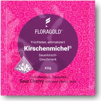 Produktbild von Floragold Früchtetee Kirschenmichel®, 100er Pyramidenbeutel