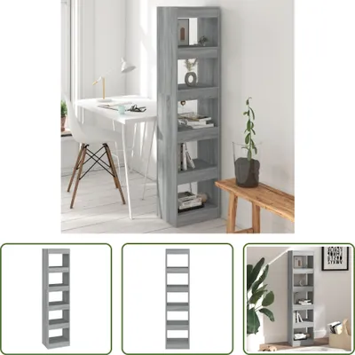 Produktbild von The Living Store Bücherregal/Raumteiler Grau Sonoma 40x30x166 cm