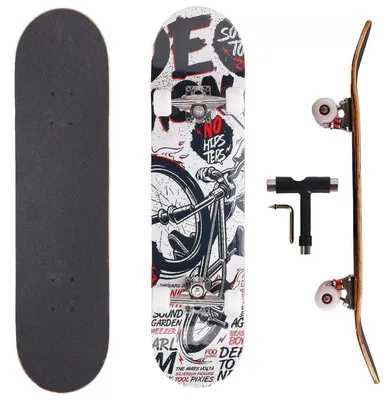 Image de Planche de skateboard à double kick, 81 cm, plateau en érable, roulements ABEC-7, roues enPolyuréthane95A, avec éclairage LED