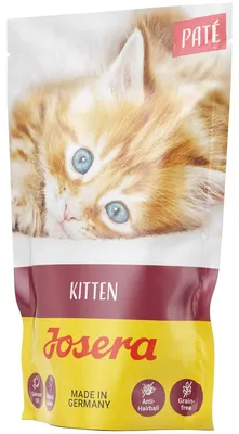 Produktbild von Josera Paté Kitten Getreidefreies Premium Nassfutter für wachsende Katzen mit Huhn, Karotte und Lachsöl 16 x 85g