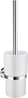 Produktbild von Smedbo HOME - WC-Bürste mit Behälter, Chrom poliert/Porzellan. Höhe 380 mm. HK333P