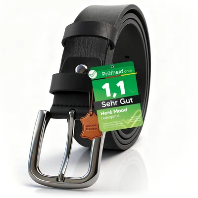 Produktbild von Gürtel Herren 4 cm breit aus Echtleder – Ledergürtel für Jeans & Business, %100 Büffelleder,handgefertigt, kürzbar, robust & elegant,ideales Geschenk