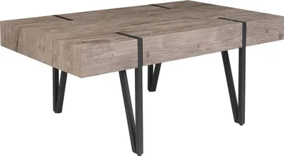 Obrázok produktu pre BELIANI Konferenčný stolík tmavé drevo čierne kovové nohy 100 x 60 cm obdĺžnikový moderný industriálny štýl