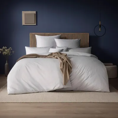 Produktbild von Estella Mako-Satin Uni Bettwäsche Valetta 200x220 cm + 2x 80x80 cm weiss