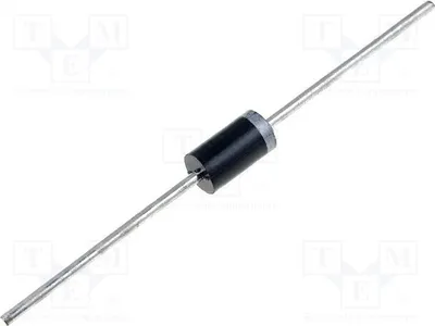 A single electronic component, a diode, is shown against a white background.