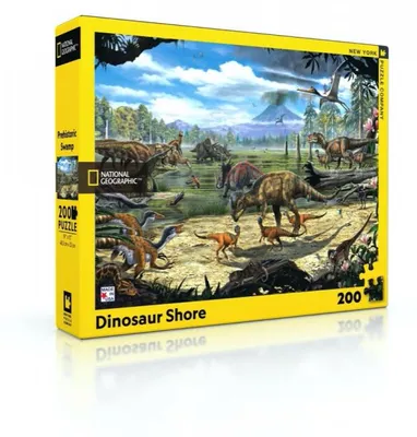 Productafbeelding van New York Puzzle Company Puzzel Dinosaurusstrand - 200 stukjes