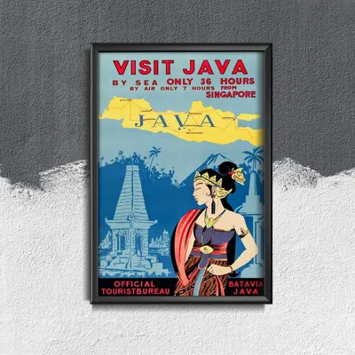 Produktbild von Poster - Canvas - Leinwand - 21 cm x 29,7 cm - Fotoposter - Leinwandkunst - Java indonesien