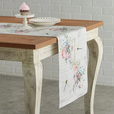 Produktbild von Sommer-Tischtuch, 100% Baumwolle, dekorativ, waschbar, 50x150cm