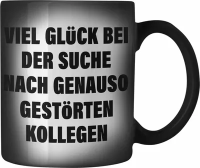 Produktbild von Trendation - Jobwechsel Farbwechsel Zauber-Tasse Geschenk Kollegin Kollege Abschied Lustig Abschiedsgeschenk Sprüche Neuer Job (Schwarz)