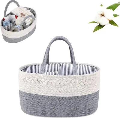 Immagine prodotto di Portapannolini - Cesto portaoggetti - Organizer rimovibile per la cameretta - Accessori per la cameretta - Organizer per pannolini - Divisori per la cameretta