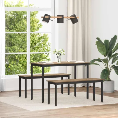 Image de Banc moderne en bois avec pieds en métal
