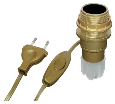 Produktbild von Tibelec 859130 Lampenfassung E14 mit Schalter goldfarben für