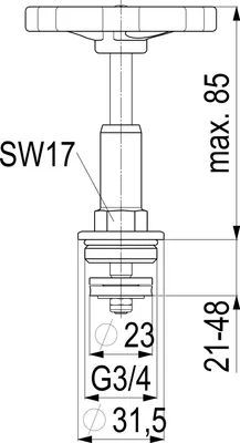 Produktbild von Js Fettkammer-Ot F. Schraegsitzv. Steig.sp.,Dn20,3/4",Messing,Epdm