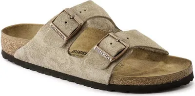 A single Birkenstock sandal is shown against a white background.