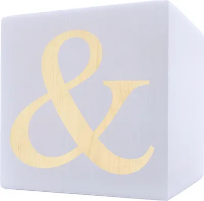 Produktbild von Holzbuchstabe Würfel, 5 x 5 cm, weiß, Buchstabe &