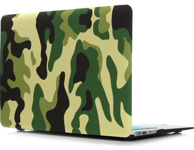 Produktbild von Mobigear Design Schutzhülle für MacBook Air 13 Zoll (2010-2019), Hartschalenhülle, Modell A1369 / A1466, Design: Dschungel-Tarnmuster