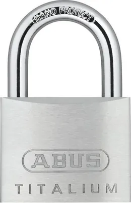 Obrázok produktu pre ABUS 64TI/50, štandardný visiaci zámok, Zámok na kľúč, odlišné kľúče, Strieborná, Hliník, tvrdená oceľ