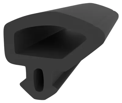 Produktbild von Anschlagdichtung mit Schlauch für Weru Fenster - Schwarz - 5 Meter - 9,5 mm Höhe - Fensterdichtung Gummi - Dichtungsprofil