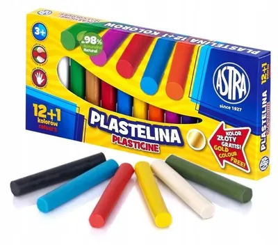 Produktbild von Astra Plastilin 13 Farben 12+1 Schule