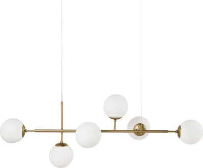 Zdjęcie produktu dla BELIANI Lampa sufitowa złota metalowa 6 ramienna 6 punktowa klosze kula styl glamour