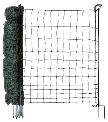 Imagen del producto de Valla para perros - Valla móvil - Para mantener a los animales seguros - Postes de fibra de vidrio resistentes - 50 metros de largo - Color verde