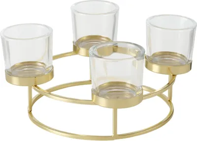 Produktbild von Boltze Gruppe Circlo Windlicht Glas 26 x 12 cm