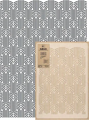 Produktbild von Wandschablone Groß Muster, Malschablone 59x95 cm Art Deco Bögen Wiederverwendbare Kunststoff, Geometrische Tapete Wandgestaltung