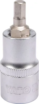 Zdjęcie produktu dla Yato YT-04382, Stal chromowo-wanadowa (Cr-V), Końcówka sześciokątna, 25,4 / 2 mm (1 / 2"), Końcówka sześciokątna, 52 N·m, 1 szt.