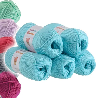 5x100g Strickgarn Kartopu BABY ONE helltürkis