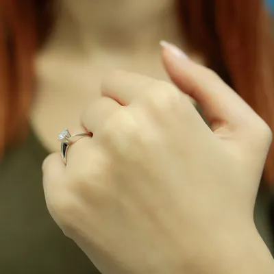 Produktbild von 0,34 Carat Solitär Diamantring 14 Karat Weißgold