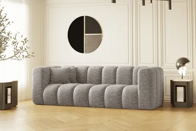 Produktbild von Kaiser Möbel Couch, Dreisitzer-Sofa Grand Modular Stoff Haga Hellgrau