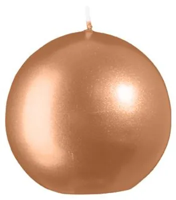 Produktbild von Kugelkerzen Metallic-Lack Matt Caramel Ø 7 cm, 6 Stück