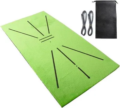 Immagine prodotto di Tappetino da allenamento per l'analisi della traiettoria del tiro - Tappetino per esercitarsi nello swing - Blu, 30 x 60 cm