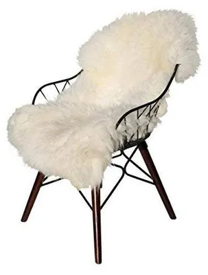 Image de Tapis en peau de mouton Eco, couleurs naturelles, doux et confortable