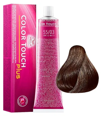 Produktbild von Wella Color Touch Plus, Dunkel, 55/03, Frauen, 60 ml, Alle Haare, Farbspeichernd, Glanz