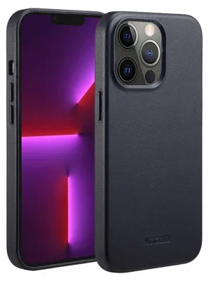 Obrázok produktu pre Accezz MagSafe kožený zadný kryt pre Apple iPhone 13 Pro - Onyx Black