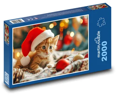 Obrázok produktu pre martinpuzzle - Puzzle 2000 - Maciatko na Vianoce