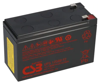 Obrázek produktu pro CSB AGM olověná baterie UPS 12580 12V 9,4Ah 580W vysokoproudová baterie