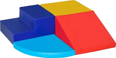 Produktbild von Softbausteine 4-Teiliges Set Aus Schaumstoff, Riesenbausteine, Bauspielzeug, Für 12-36 Monate, Mehrfarbig, Kunstleder