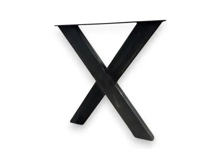 Zdjęcie produktu dla Nogi stołu X 74x71cm, profil 10x5cm, czarne