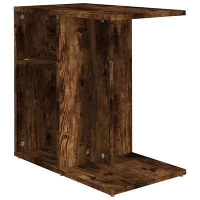 Image de Table d'appoint Chêne fumé 50x30x50 cm Bois d'ingénierie